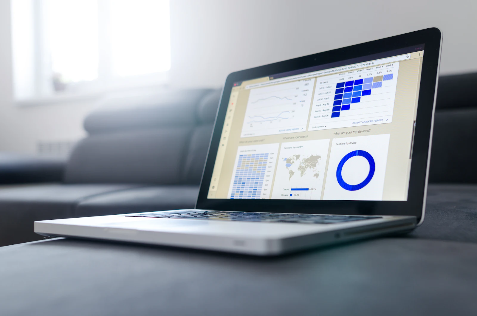 Cloud cost dashboard showing spending trends by service and environment